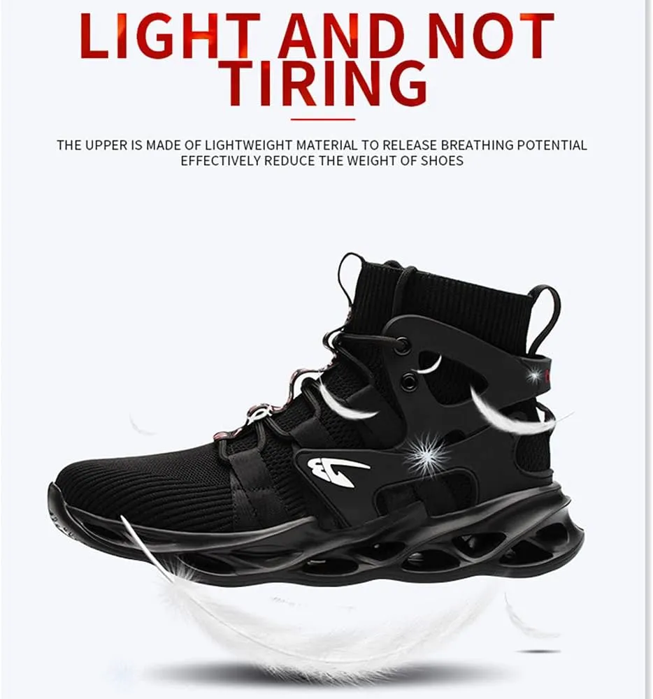 Steel Toe Shoes for Men Women Safety Shoes Work Sneakers Breathable Lightweight Industrial & Construction Shoe