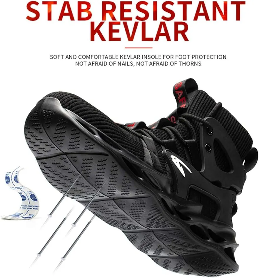 Steel Toe Shoes for Men Women Safety Shoes Work Sneakers Breathable Lightweight Industrial & Construction Shoe