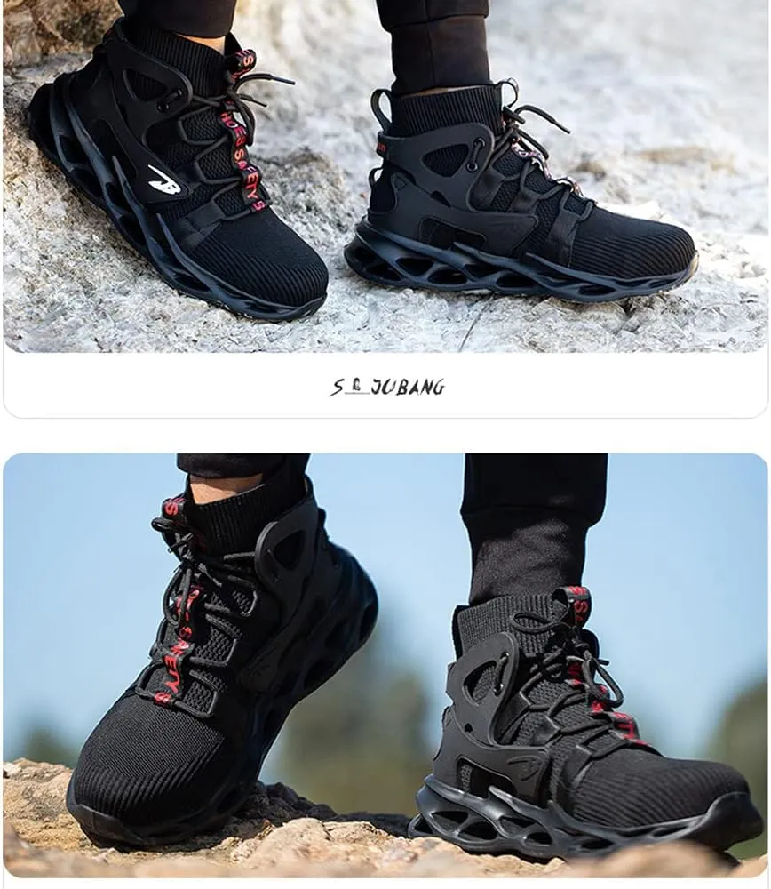 Steel Toe Shoes for Men Women Safety Shoes Work Sneakers Breathable Lightweight Industrial & Construction Shoe