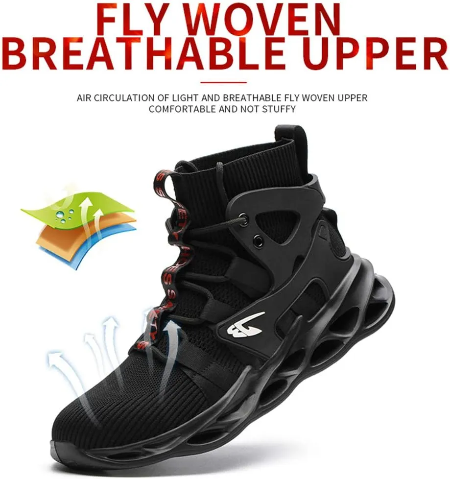 Steel Toe Shoes for Men Women Safety Shoes Work Sneakers Breathable Lightweight Industrial & Construction Shoe