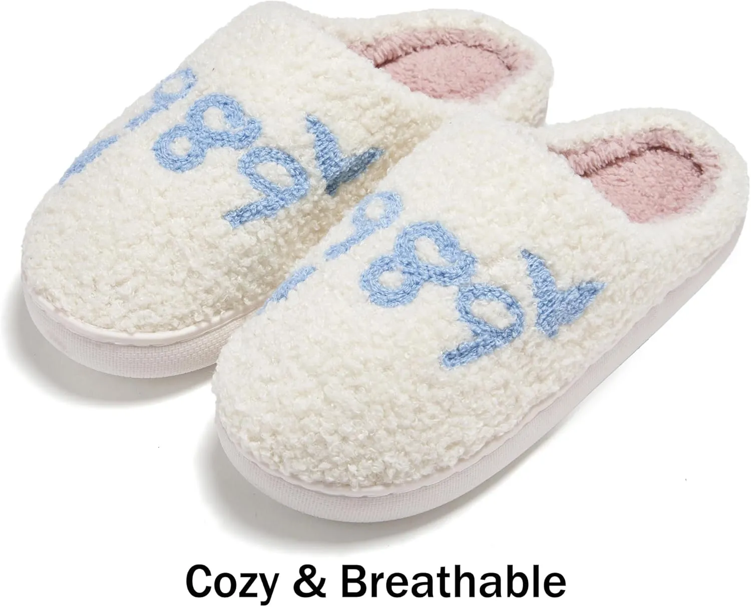 Taylor's Comfy Bedroom Slippers - Cute Ladies Cozy Fluffy Fuzzy House Slippers With Soft Memory Foam Insole