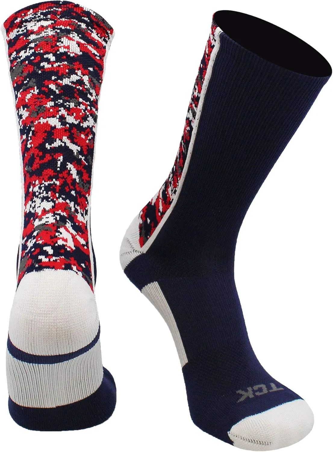 TCK Athletic Crew Socks Digital Camo Football Basketball Lacrosse