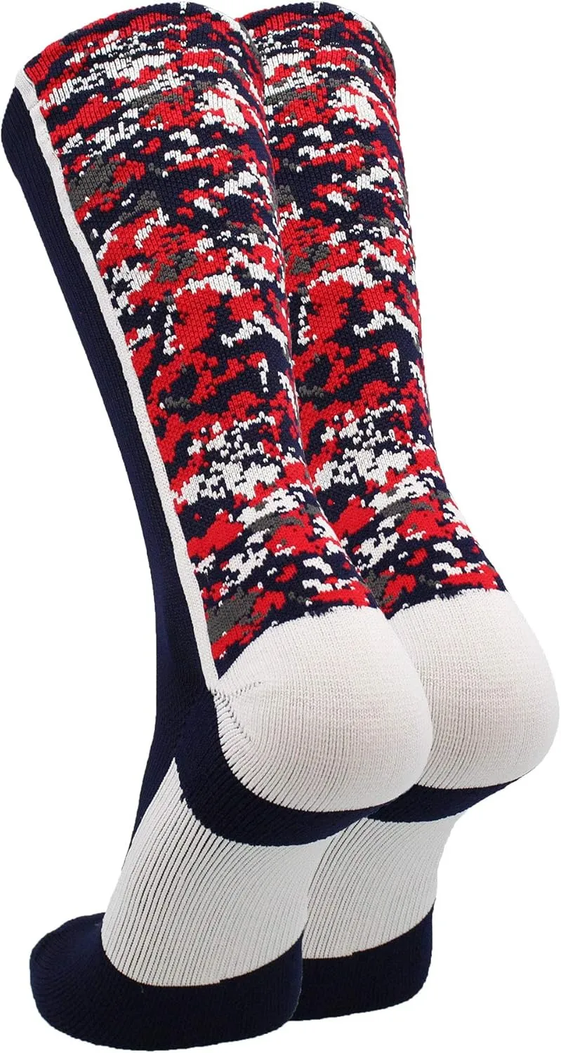 TCK Athletic Crew Socks Digital Camo Football Basketball Lacrosse