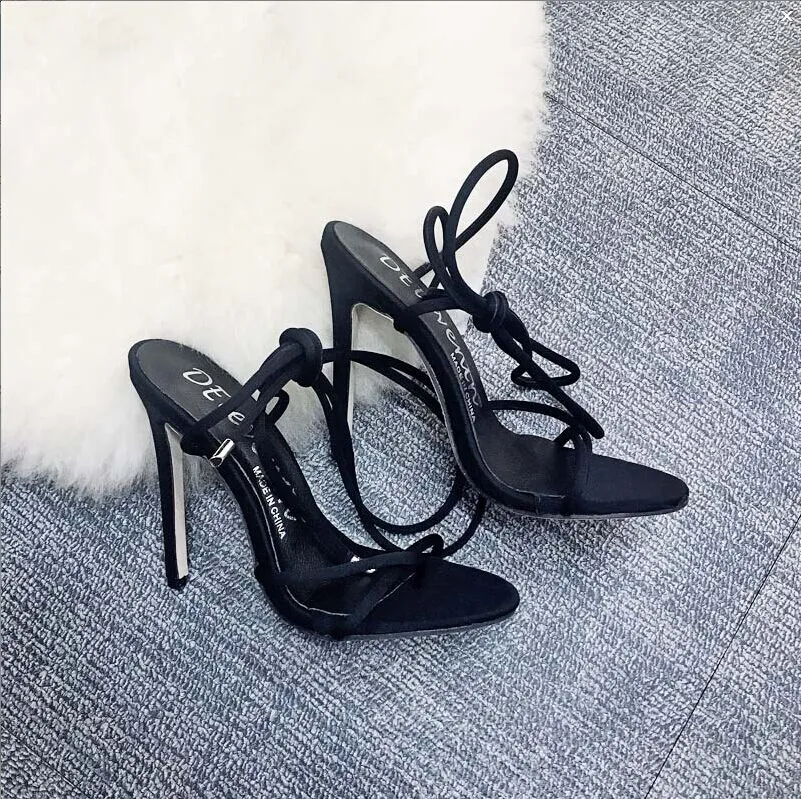 Thin Heels Women Ankle Cross Strap Sandals