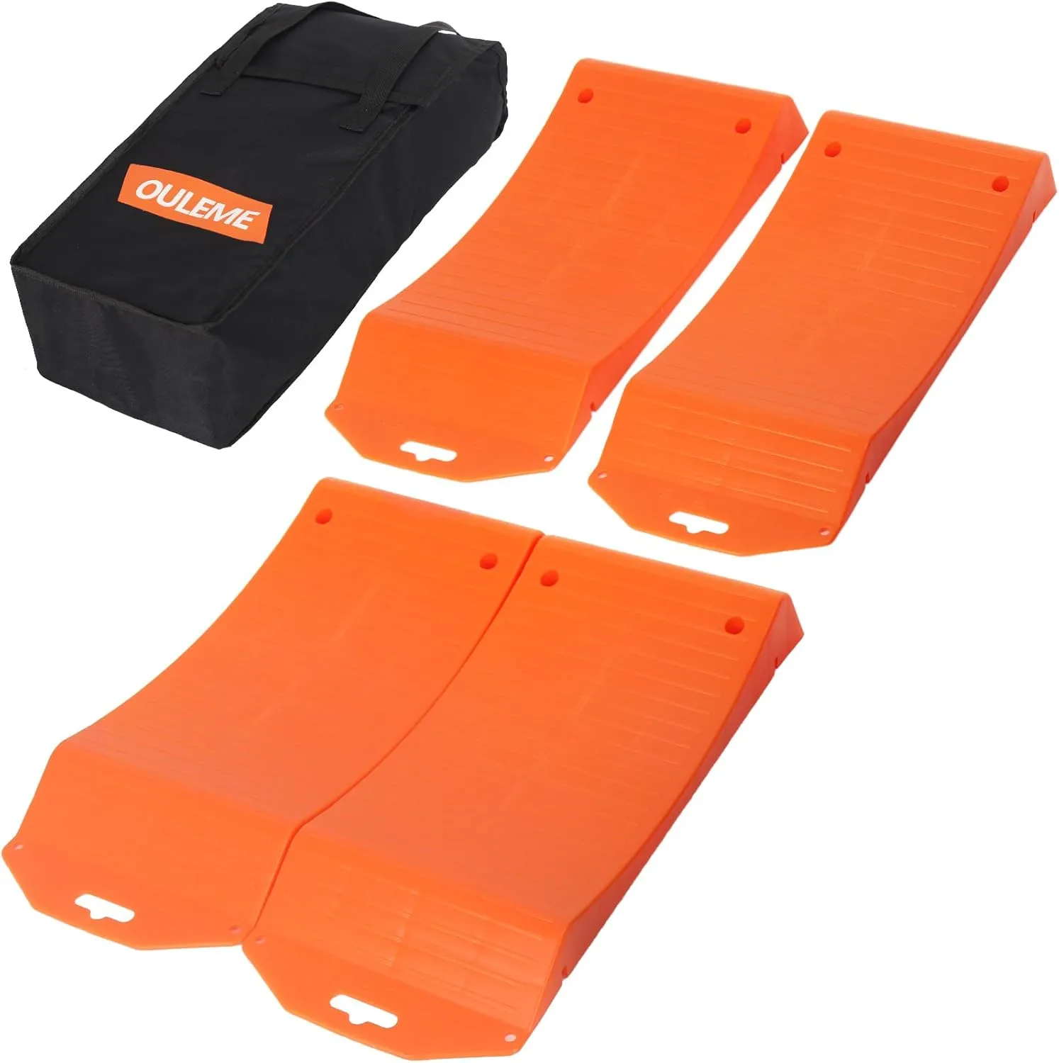 Tire Saver Ramps, 4 Pack with Anti-Slip Pads and Carry Bag, Tire Protector Ramps, Prevent Flat Spots Caused by Long Parking Storage for Luxury Sports Car RV Camper Motorhome Travel Trailer