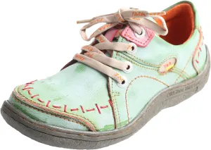 TMA EYES Women's Leather Hand Stitching Walking Travel Shoes Casual Lightweight Comfort Fashion Sneaker