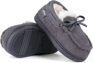 Toddler Kids' Moccasin House Shoe with Indoor Outdoor Memory Foam Sole Protection Slipper U722WLFX-0914