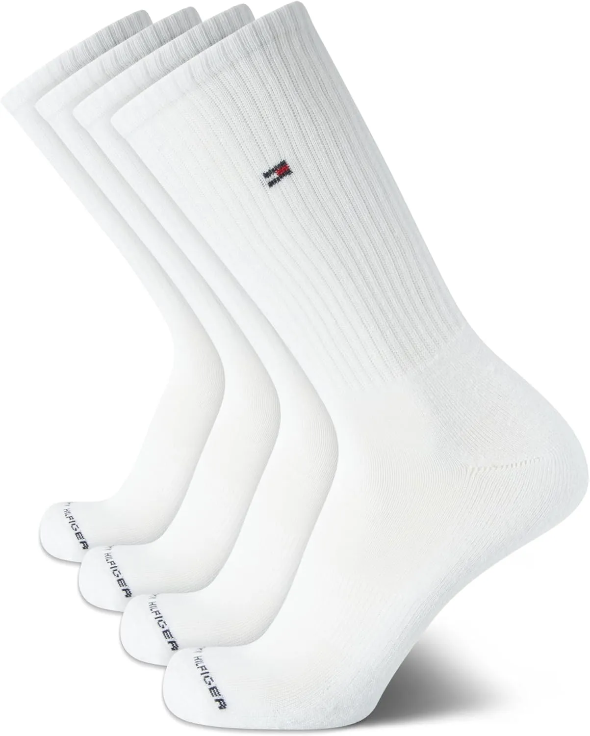 Tommy Hilfiger Men's Athletic Socks-Cushion Crew Socks(4 Pack)