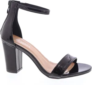 TOP MODA Hannah-1 Ankle Strap Dressy High Heel Sandal, Non-slip Sole, For Wedding, Party, Prom, Evening Wear, or Any Occasion, Sleek Style Block Heel Sandals