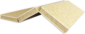Tri-Fold Dolding Memory, Natural Coconut Palm Portable Bed Pads, Folding Camping Cots Floor Mats, Washable, for Travel and Guest Mat (Color : Gold, Size : 150 * 200cm)