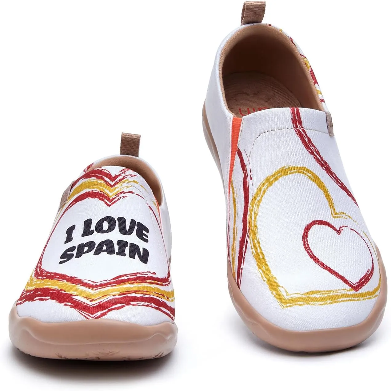 UIN Men's Loafers Painted Travel Shoes Slip Walking Shoes Casual Lightweight Comfort Fashion Sneaker Toledo Ⅰ Destination