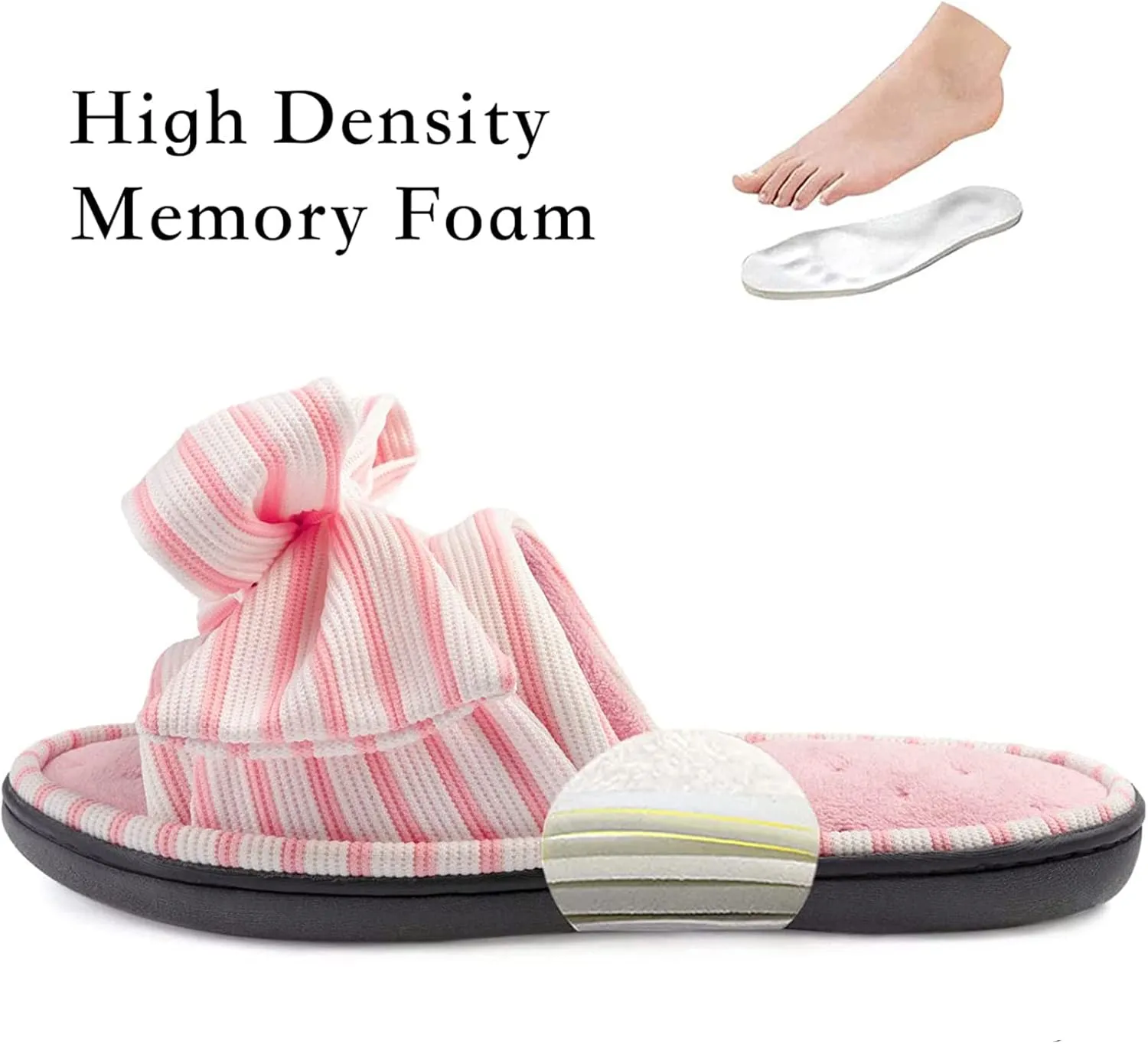 ULTRAIDEAS Women's Eurytides Slide Slippers Memory Foam House Shoes