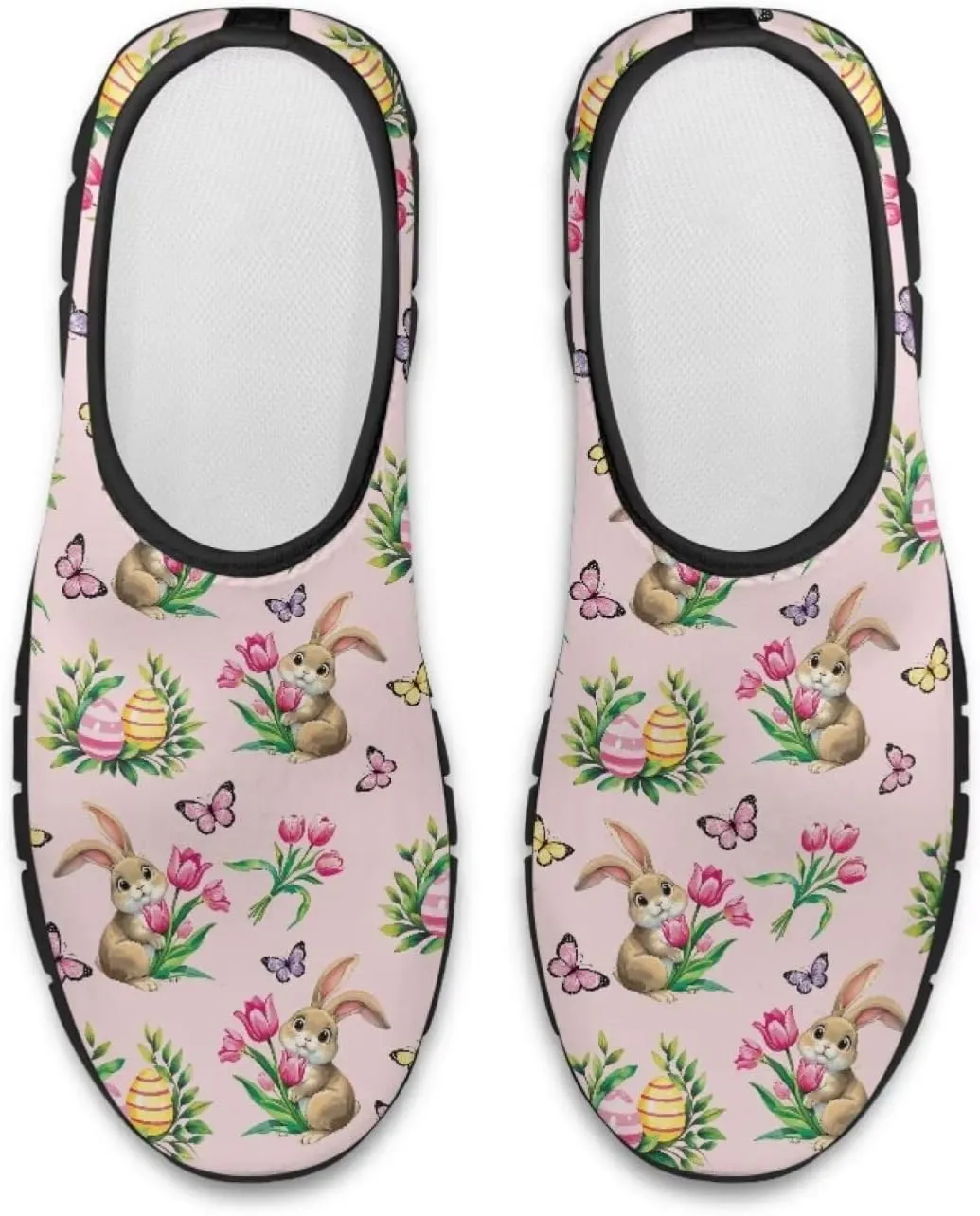 UNICEU Easter Casual Shoes for Women Slip On Low Top Fashion Sneakers Breathable Lightweight Walking Work Footwear
