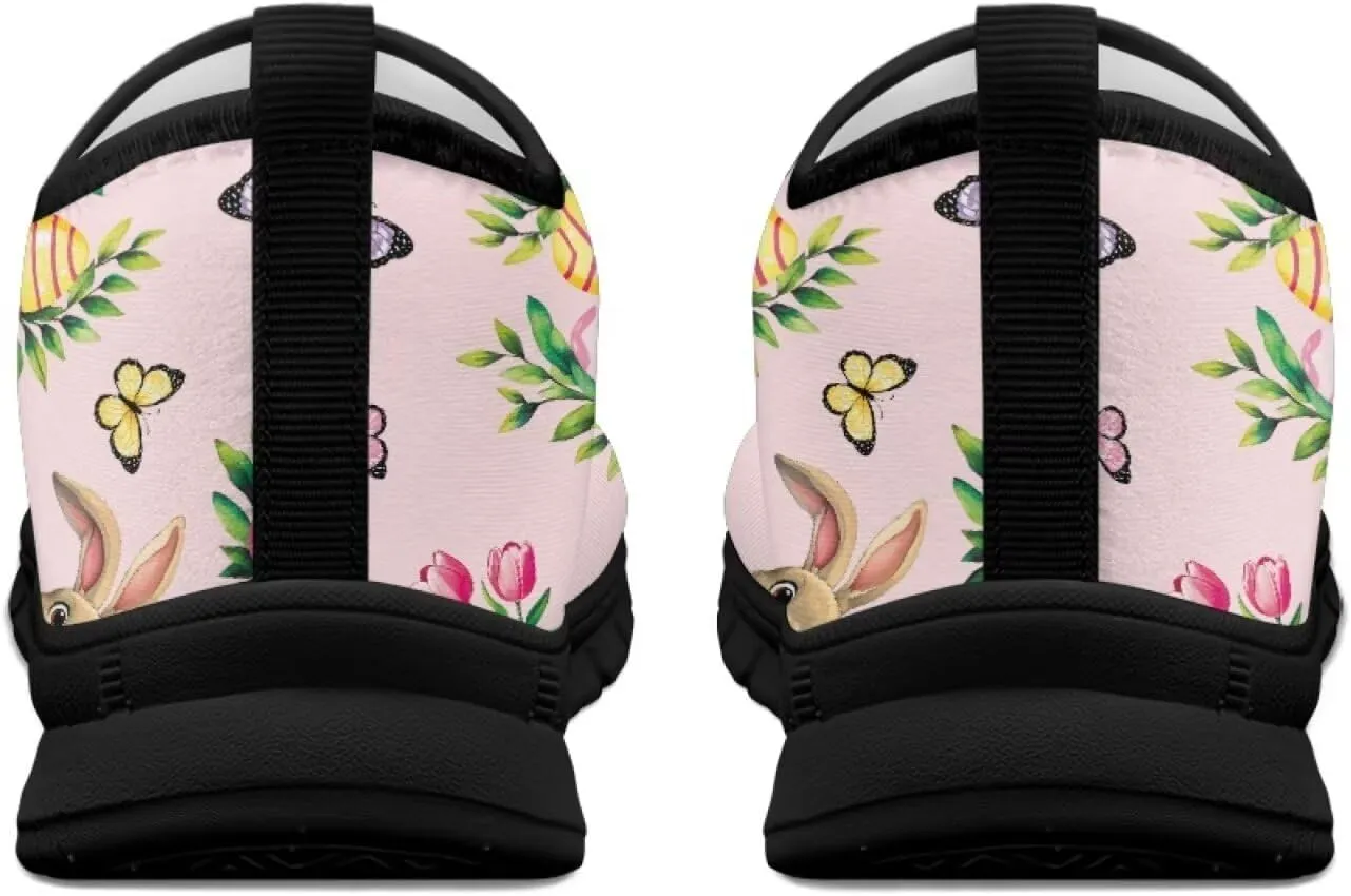 UNICEU Easter Casual Shoes for Women Slip On Low Top Fashion Sneakers Breathable Lightweight Walking Work Footwear