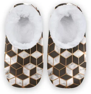 Unisex Fuzzy House Slippers Memory Foam Warm Slip Shoes Fur Lining M-XXL