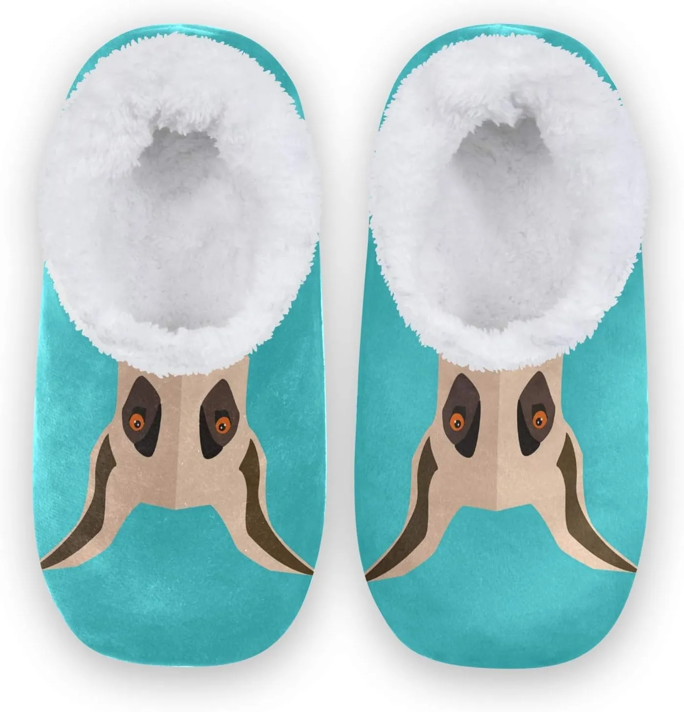 Unisex Fuzzy House Slippers Memory Foam Warm Slip Shoes Fur Lining M-XXL