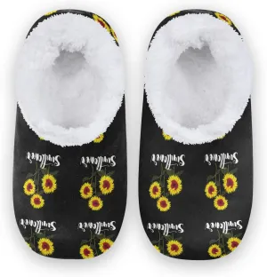 Unisex Fuzzy House Slippers Memory Foam Warm Slip Shoes Fur Lining M-XXL