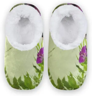 Unisex Fuzzy House Slippers Memory Foam Warm Slip Shoes Fur Lining M-XXL