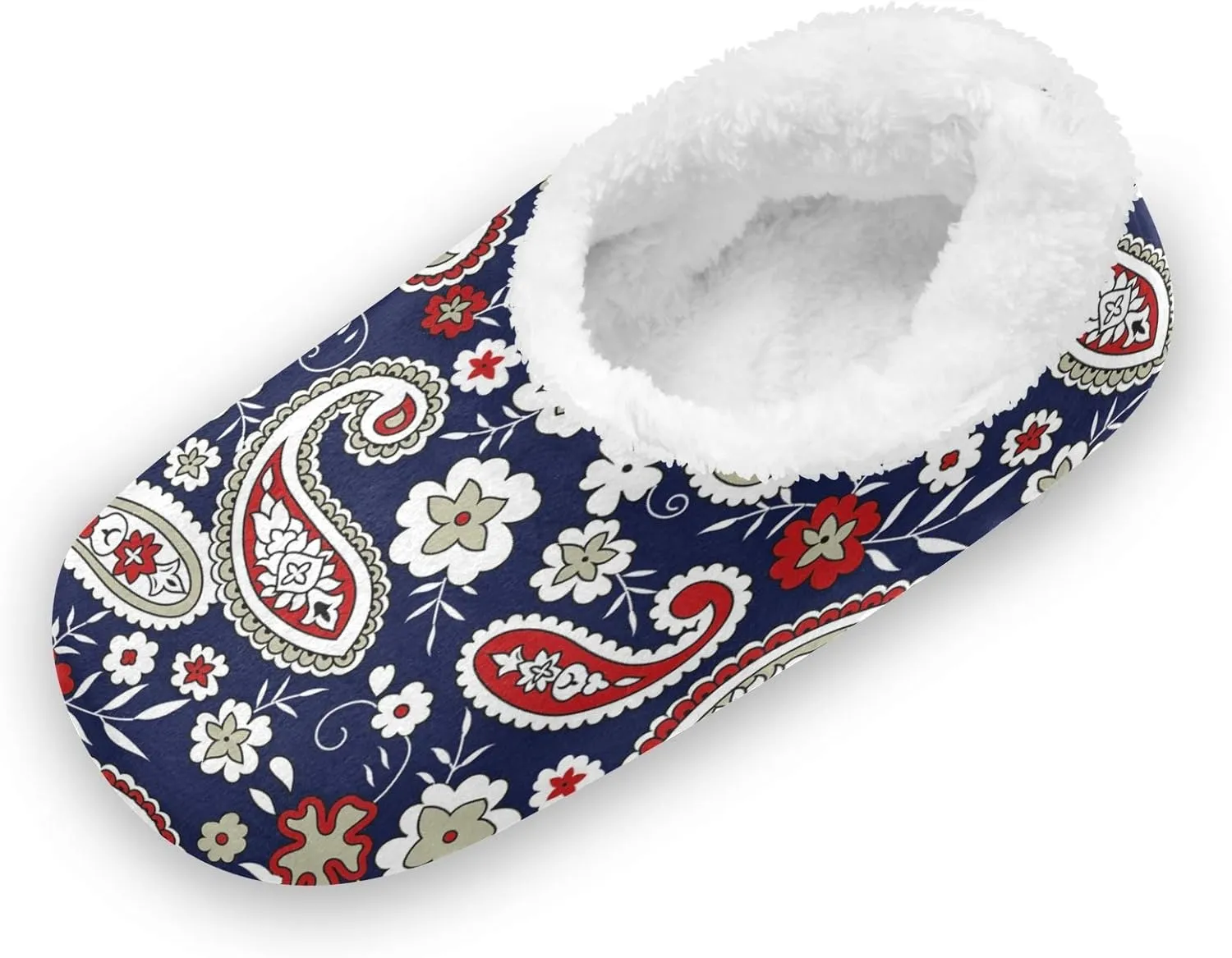 Unisex Fuzzy House Slippers Memory Foam Warm Slip Shoes Fur Lining M-XXL