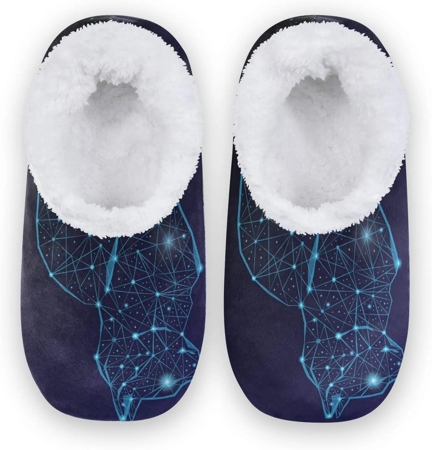 Unisex Fuzzy House Slippers Memory Foam Warm Slip Shoes Fur Lining M-XXL