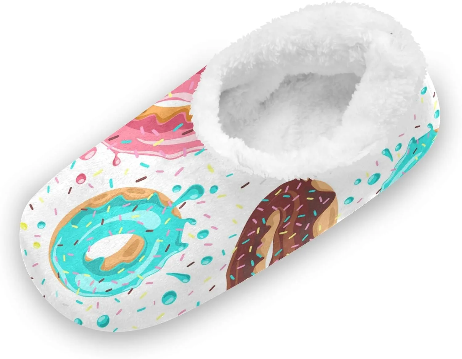 Unisex Fuzzy House Slippers Memory Foam Warm Slip Shoes Fur Lining M-XXL
