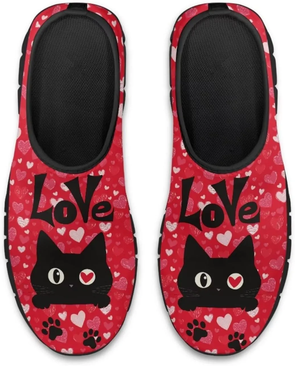 Valentine's Day Slip On Sneakers for Women Casual Low Top Flat Shoes Mesh Breathable Work Tennis Footwear