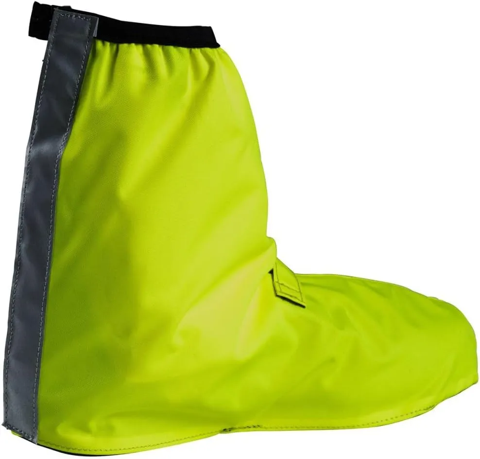 VAUDE Bike Gaiter Short - Waterproof Shoe Cover with Reflective Elements - Breathable Cycling Overshoes with full length velcro closure