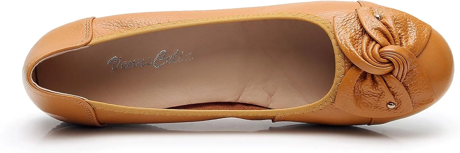 VenusCelia Women's Bows Dance Flats Shoes