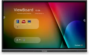 ViewSonic IFP7550 75" 2160p 4K Interactive Display, 20-Point Touch, VGA, Display-Port, HDMI