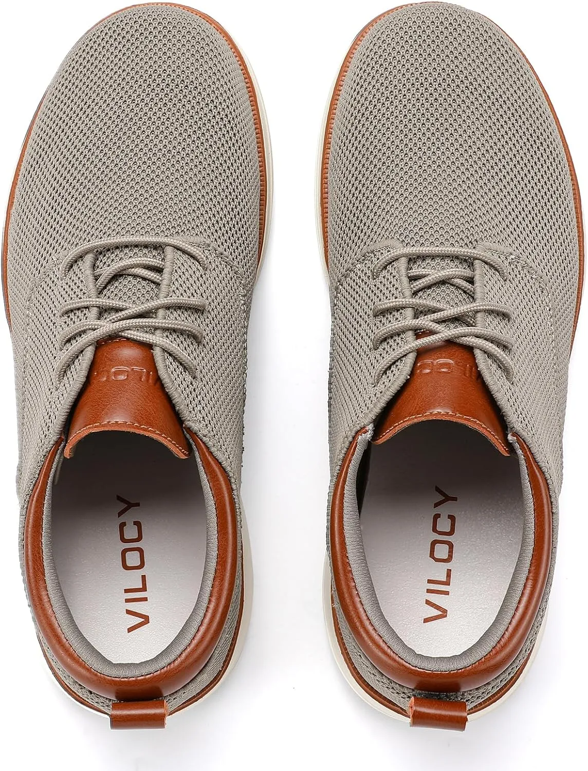 VILOCY Men's Wide Casual Dress Oxfords Business Shoes Fashion Sneakers Mesh Breathable Comfortable Walking Shoes