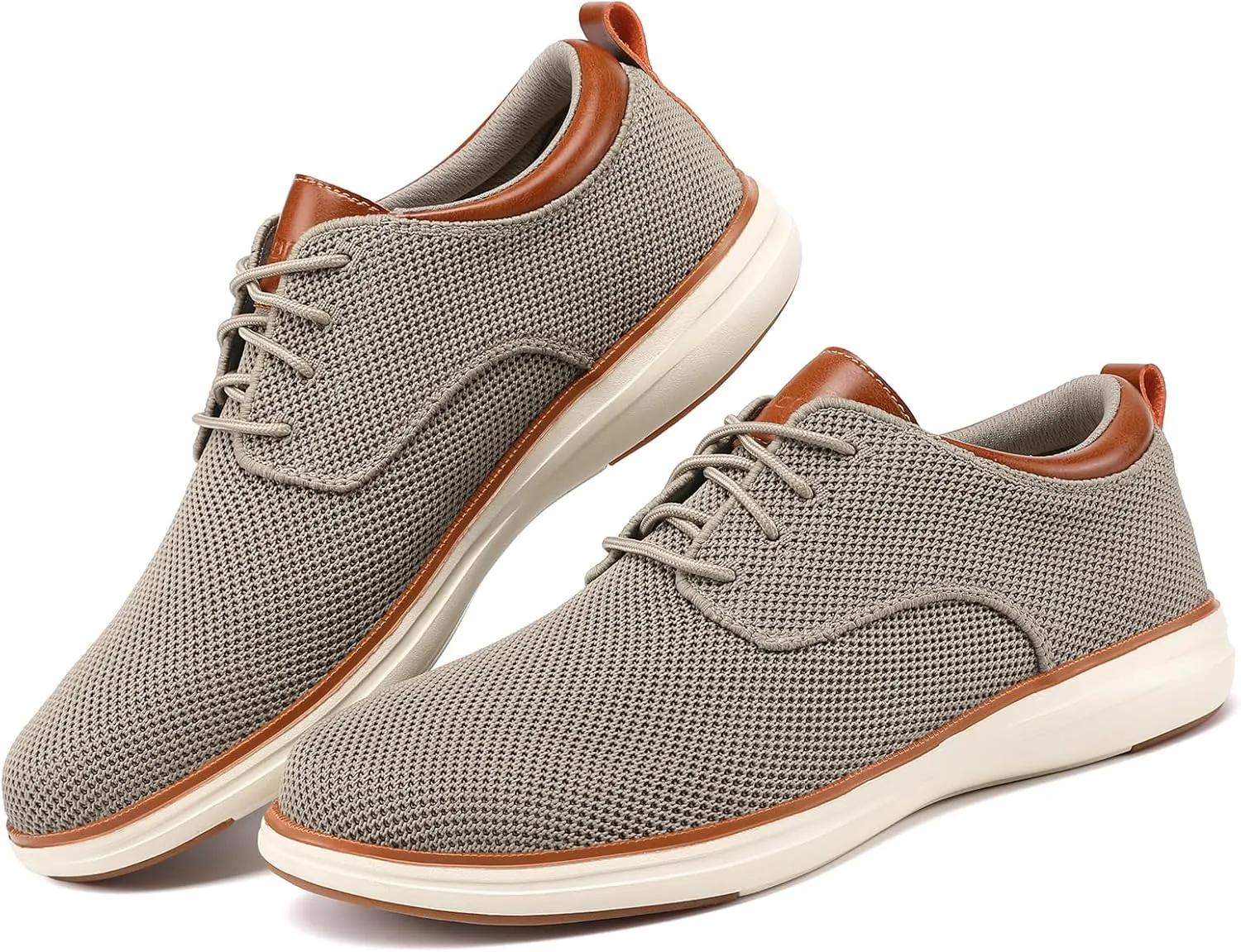 VILOCY Men's Wide Casual Dress Oxfords Business Shoes Fashion Sneakers Mesh Breathable Comfortable Walking Shoes