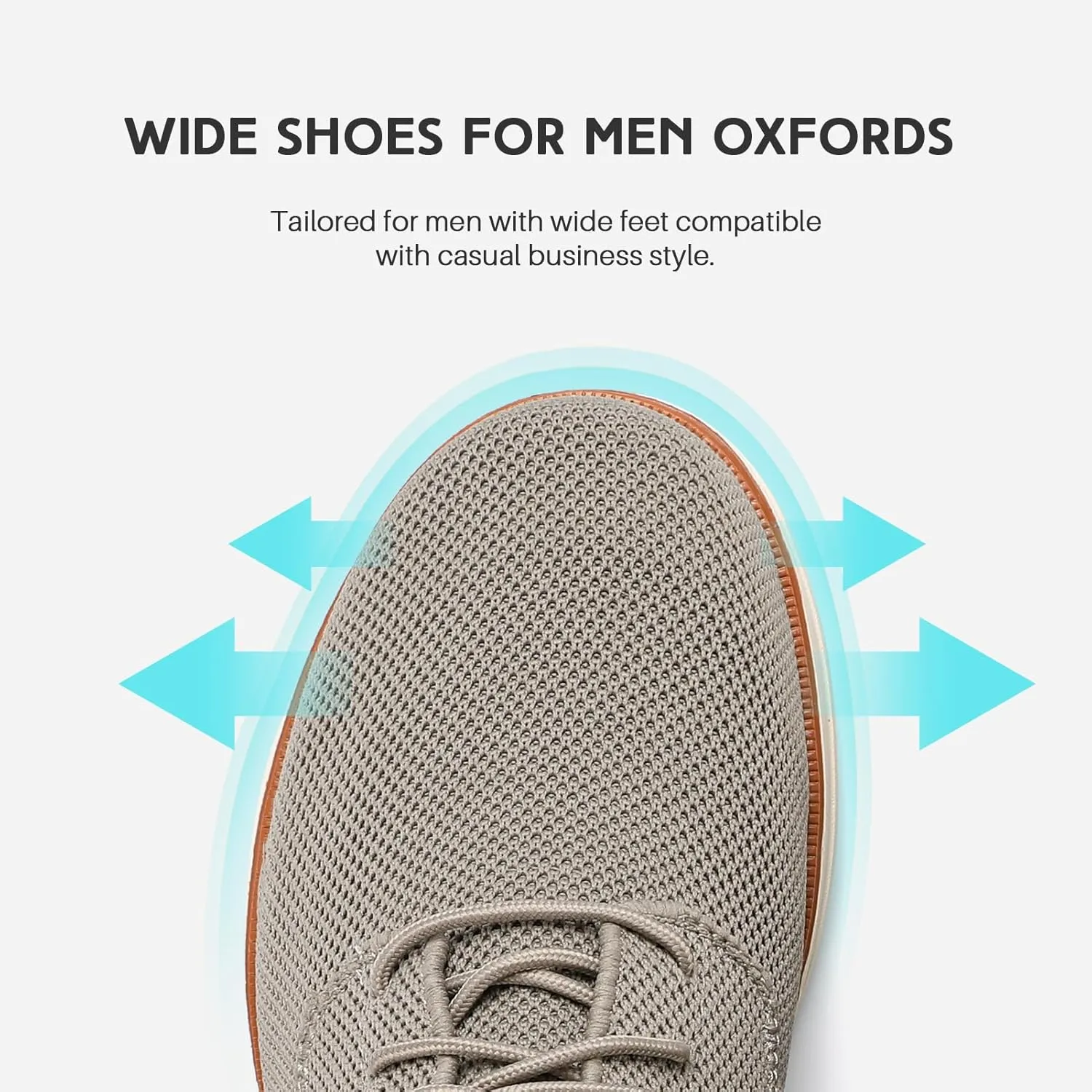 VILOCY Men's Wide Casual Dress Oxfords Business Shoes Fashion Sneakers Mesh Breathable Comfortable Walking Shoes