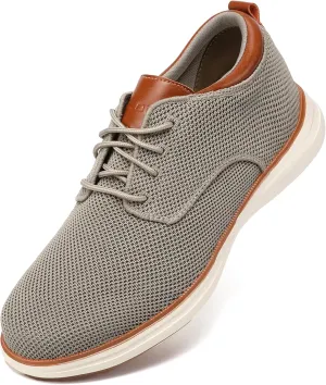 VILOCY Men's Wide Casual Dress Oxfords Business Shoes Fashion Sneakers Mesh Breathable Comfortable Walking Shoes