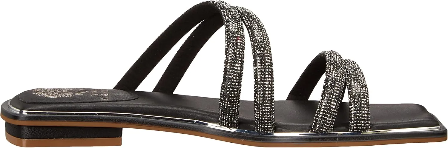 Vince Camuto Women's Footwear Peomi Crystal Strap Sandal Slide