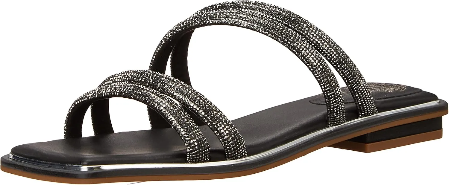 Vince Camuto Women's Footwear Peomi Crystal Strap Sandal Slide