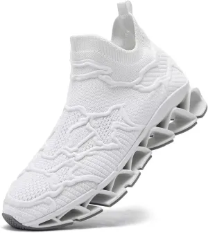 Vooncosir Men's Fashion Sneakers Breathable Mesh Running Shoes Blade Non Slip Soft Sole Casual Athletic Walking Shoes