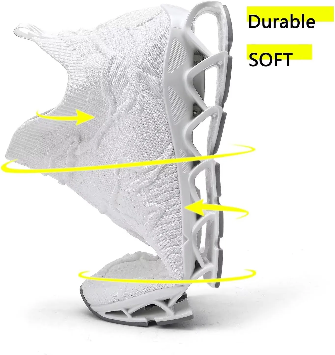 Vooncosir Men's Fashion Sneakers Breathable Mesh Running Shoes Blade Non Slip Soft Sole Casual Athletic Walking Shoes