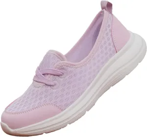 Walking Shoes Women Breathable Mesh Knit Sneakers Casual Ultra Light Low Top Loafers Fashion Orthotic Athletic Tennis Running Sneakers for Plantar Fasciitis