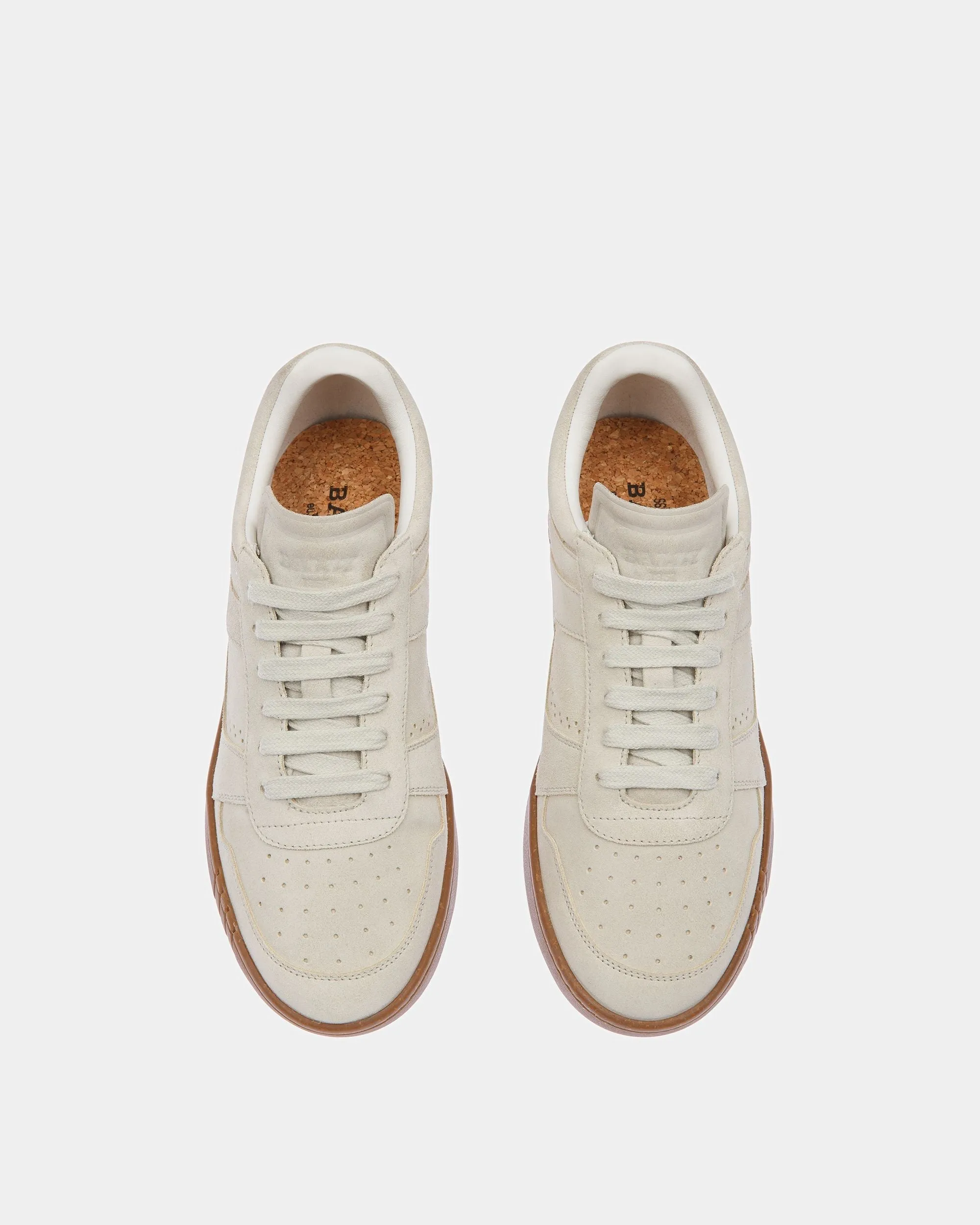 Weky Leather Sneakers In Dusty White