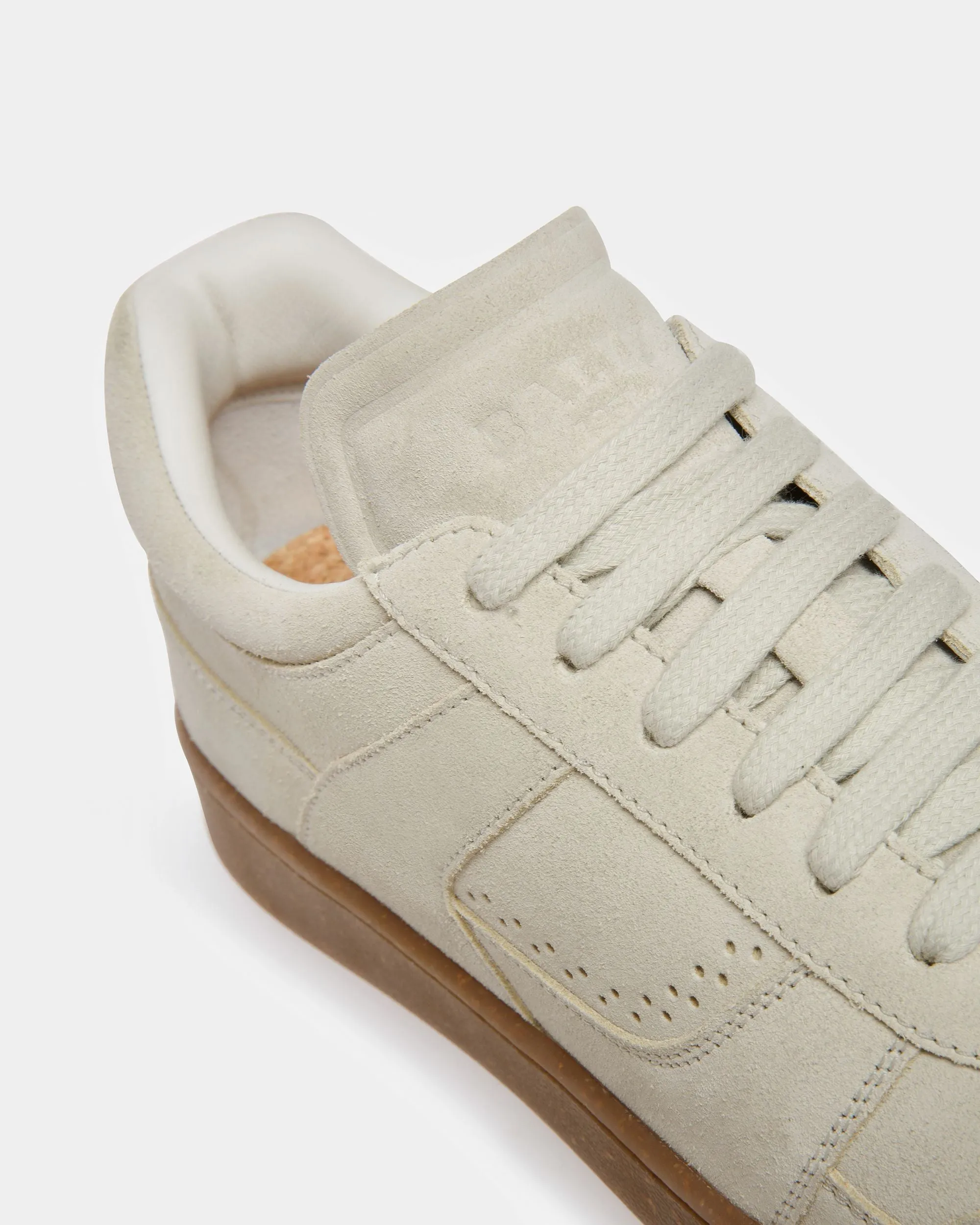 Weky Leather Sneakers In Dusty White