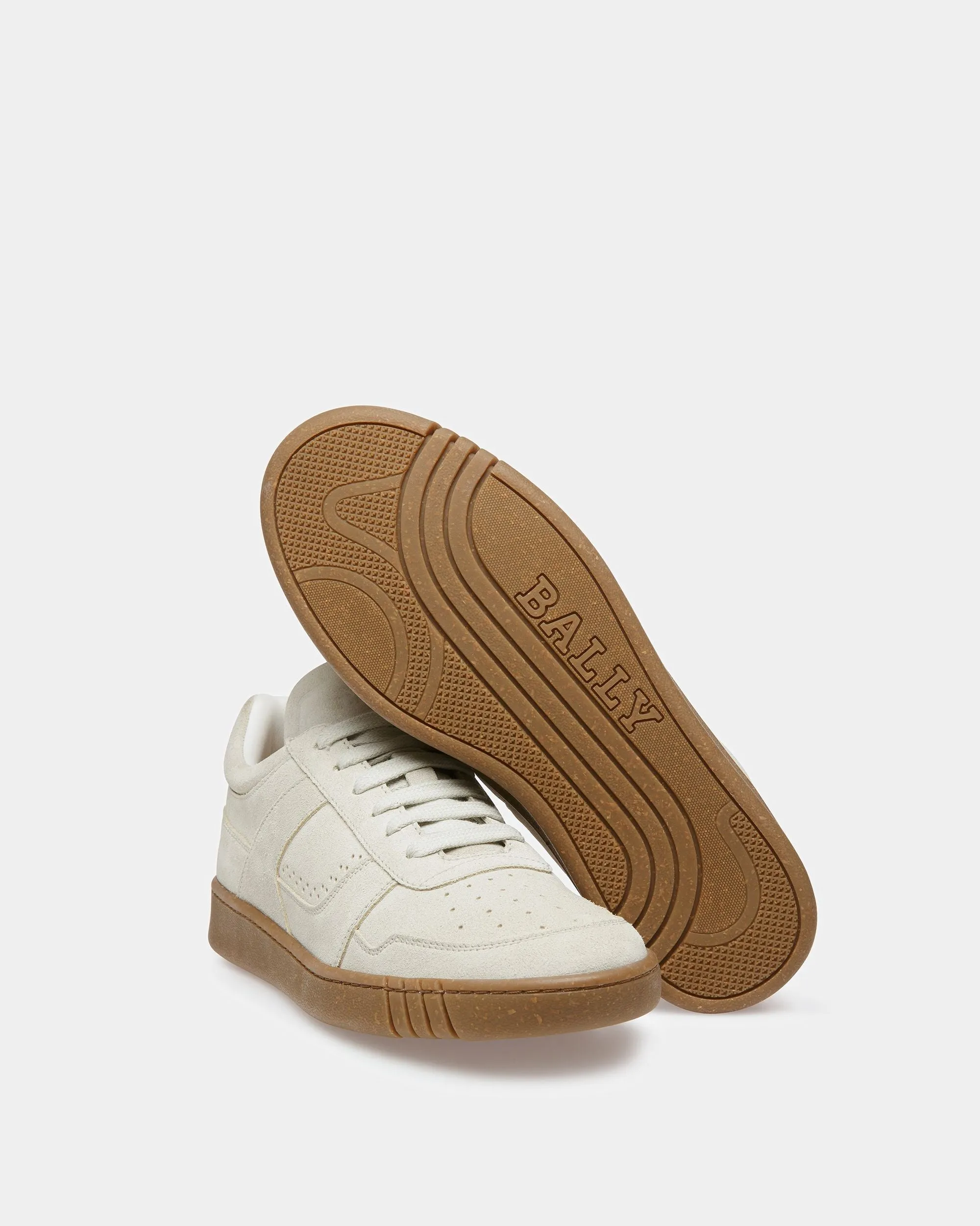 Weky Leather Sneakers In Dusty White