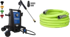 Westinghouse ePX3100 Electric Pressure Washer & Flexzilla Garden Hose 5/8 in. x 50 ft, Heavy Duty, Lightweight, Drinking Water Safe, ZillaGreen - HFZG550YW-E