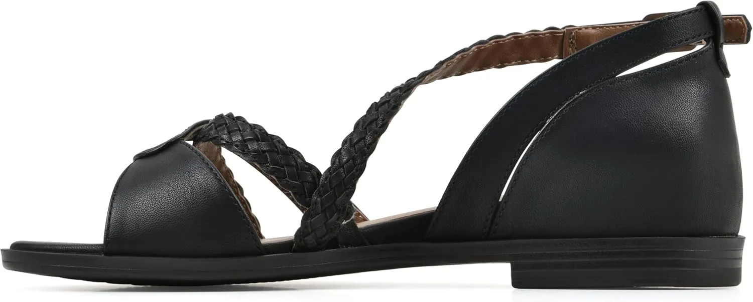 WHITE MOUNTAIN Women's Kika Open Toe Flat Sandal