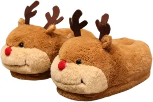 Women And Men Cute Animal Pig Dog Deer Slippers,Warm memory foam Cotton Home Slippers, Home Slippers indoor and outdoor