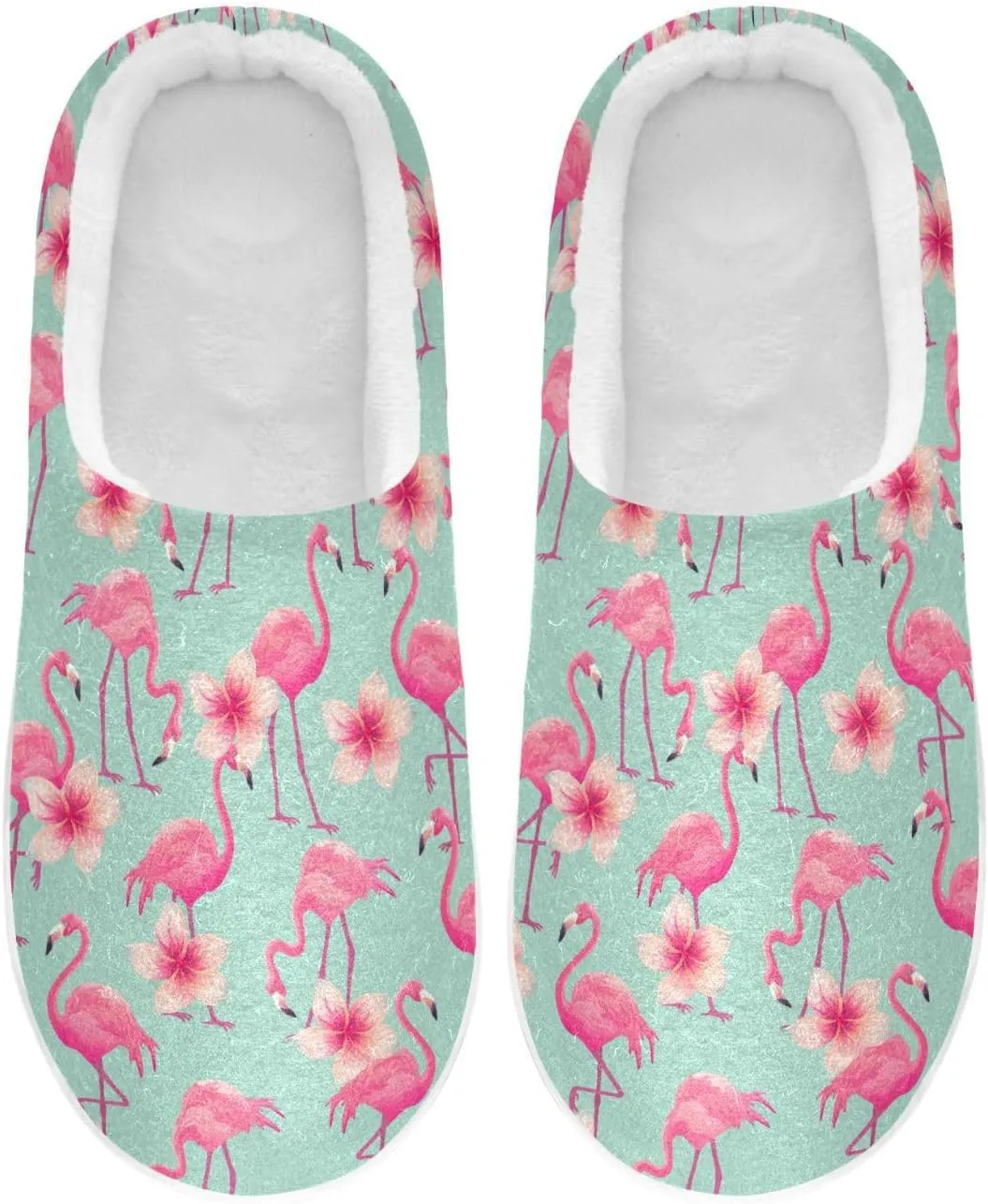 Women's and Men's Fuzzy House Slippers Cozy Memory Foam Slippers Indoor Outdoor Warm Nonslip Family Slippers