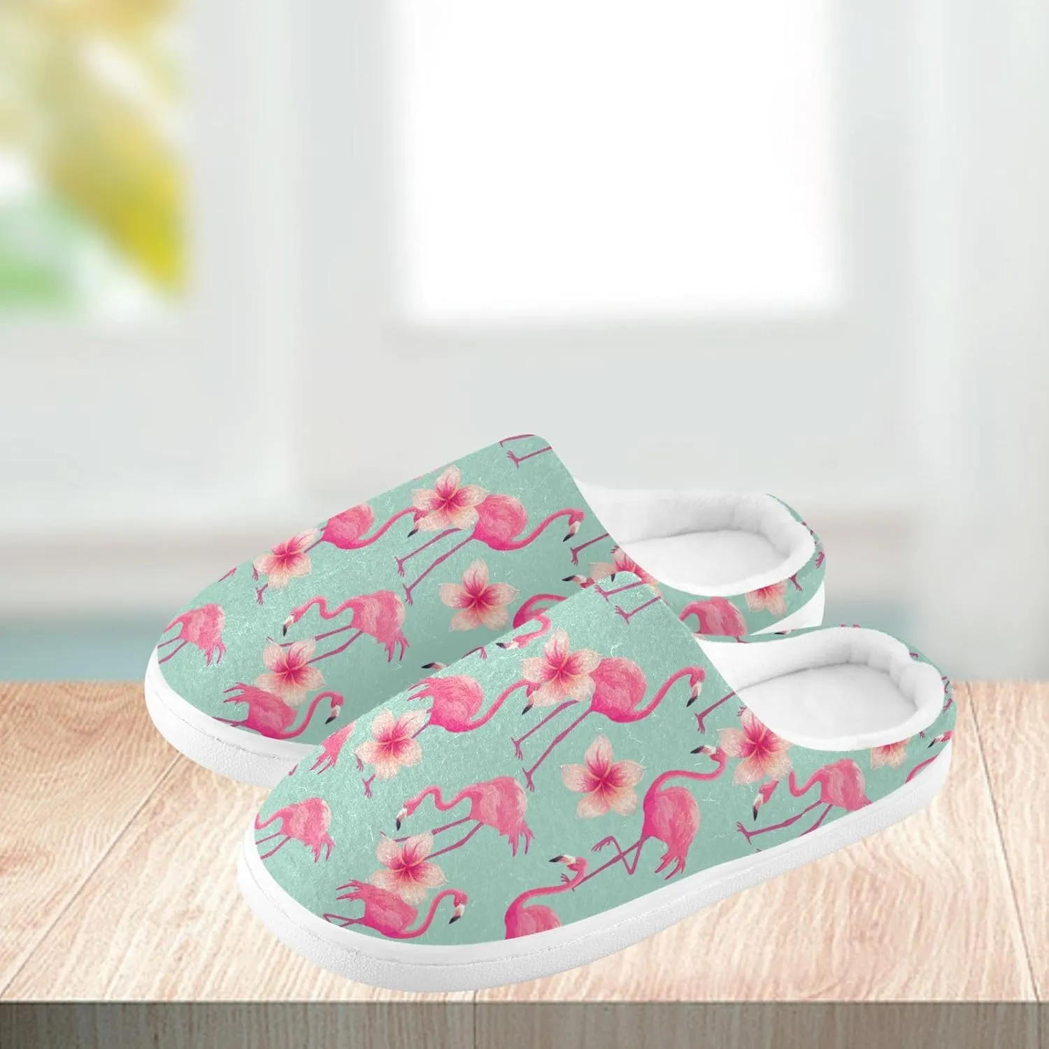 Women's and Men's Fuzzy House Slippers Cozy Memory Foam Slippers Indoor Outdoor Warm Nonslip Family Slippers