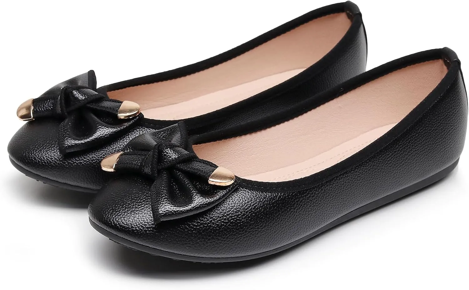 Women's Ballet Flat Shoes Fashion Bowknot Flats Round Toe Wedding Flats