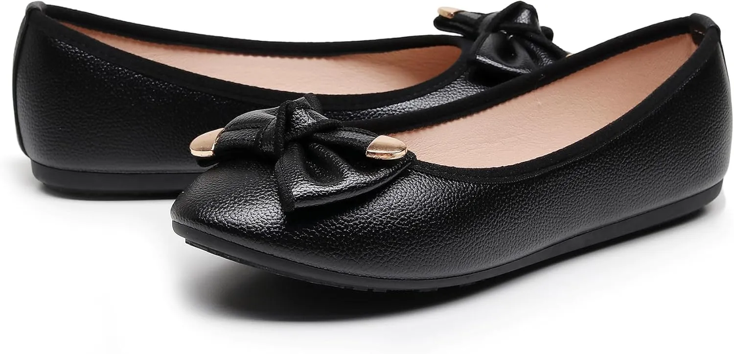 Women's Ballet Flat Shoes Fashion Bowknot Flats Round Toe Wedding Flats