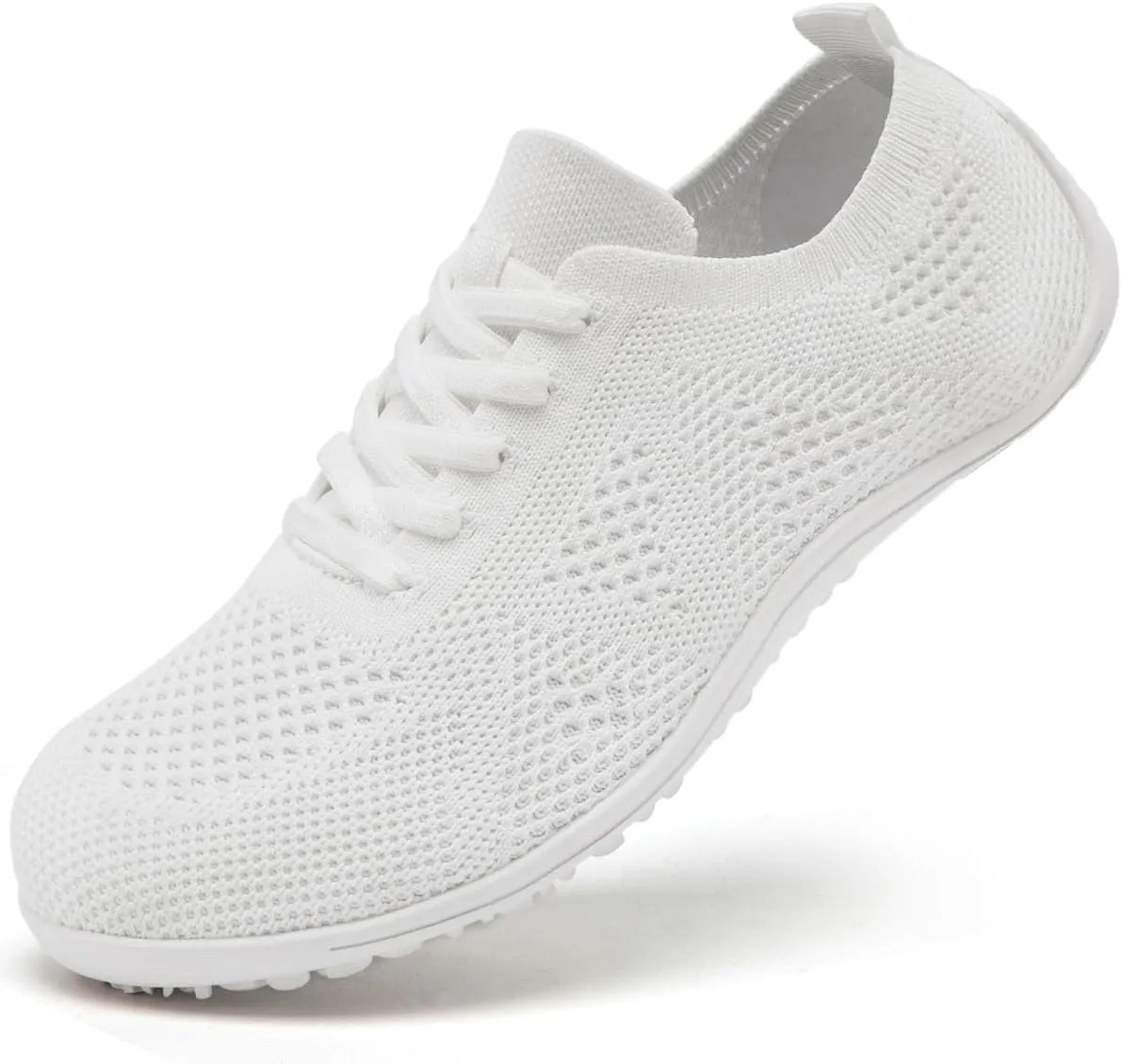 Women's Barefoot Shoes Walking Sports Zero Drop Sole Running Casual Sneakers Slip On Breathable Soft Fashion House Shoes White