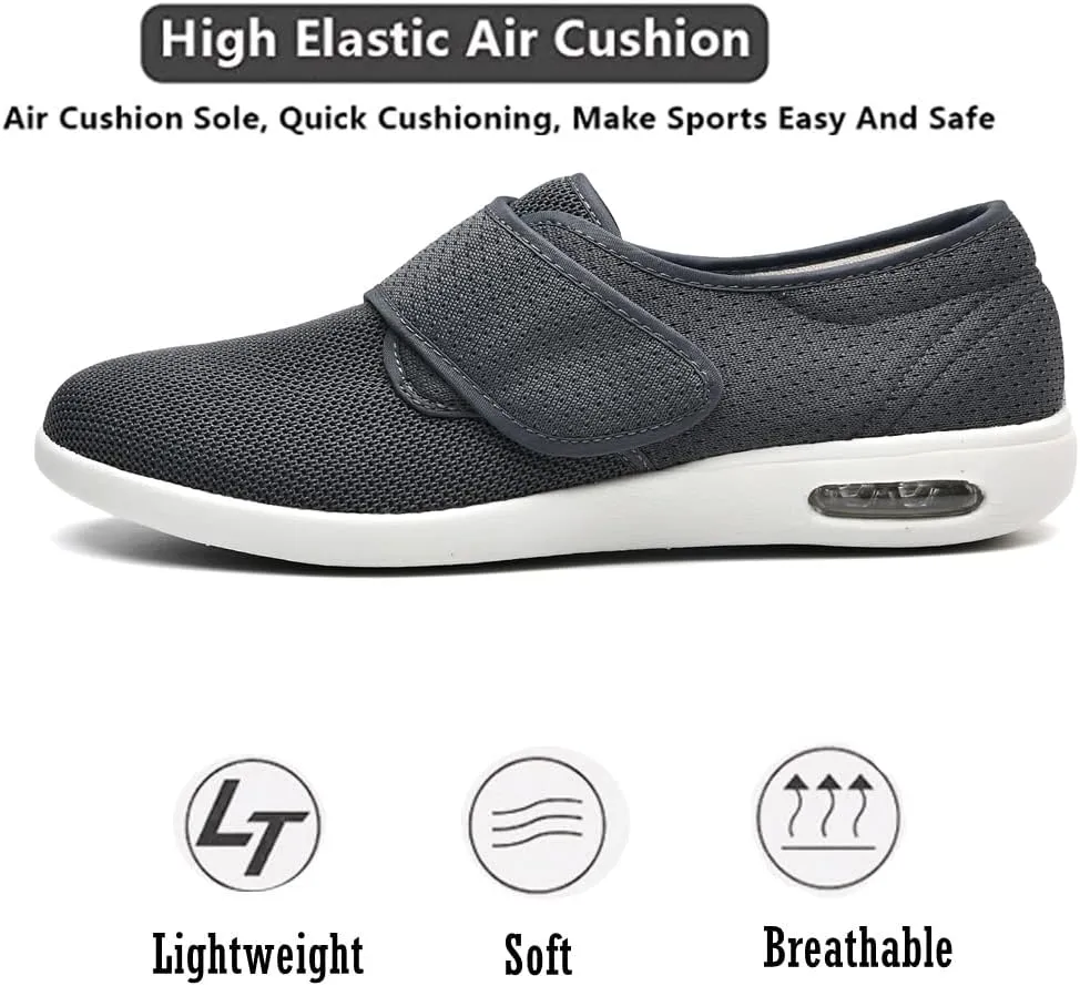 Women's Diabetic Shoes Wide Width Edema Shoes Breathable Memory Foam Lightweight Walking Sneakers for Elderly Swollen Feet